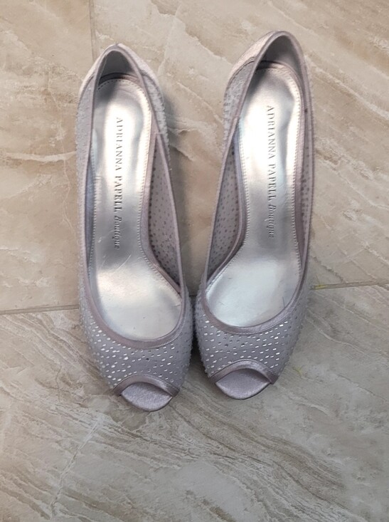 Papell Boutique Shoes - Papell Boutique Women's Pale Pink Peep-Toe Flats